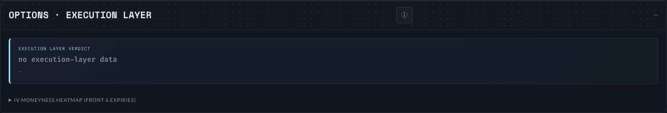 Options panel